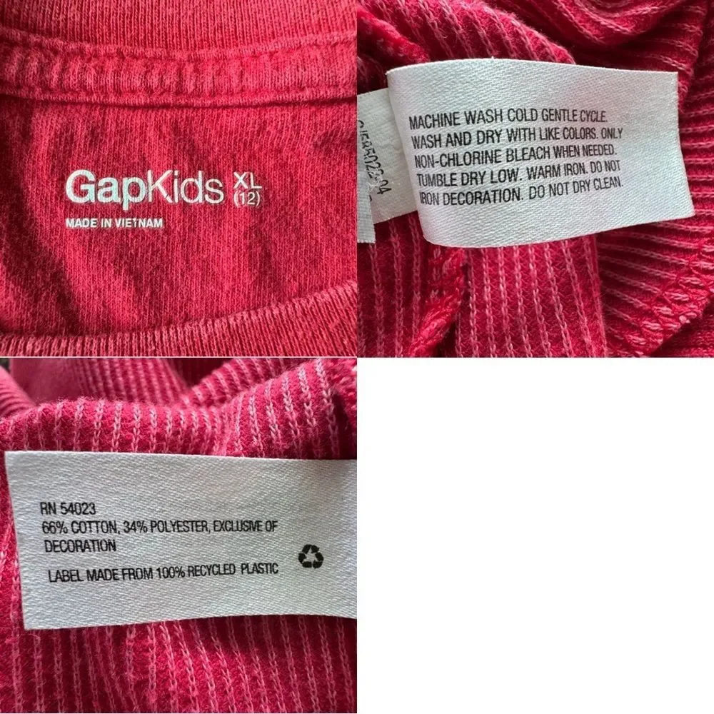 GAP Kids Bright Red Long‎ Sleeve Shirt